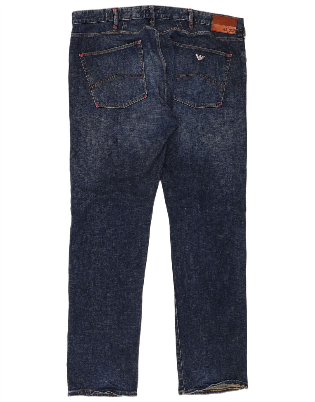 Armani Herre Regular Straight Jeans W40 L34 Marineblå Bomuld