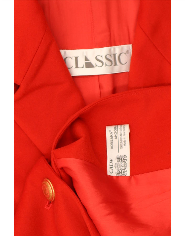CLASSIC Womens 1 Button Blazer Jacket UK 14 Medium Red Wool Vintage CLASSIC and Second-Hand CLASSIC from Messina Hembry 