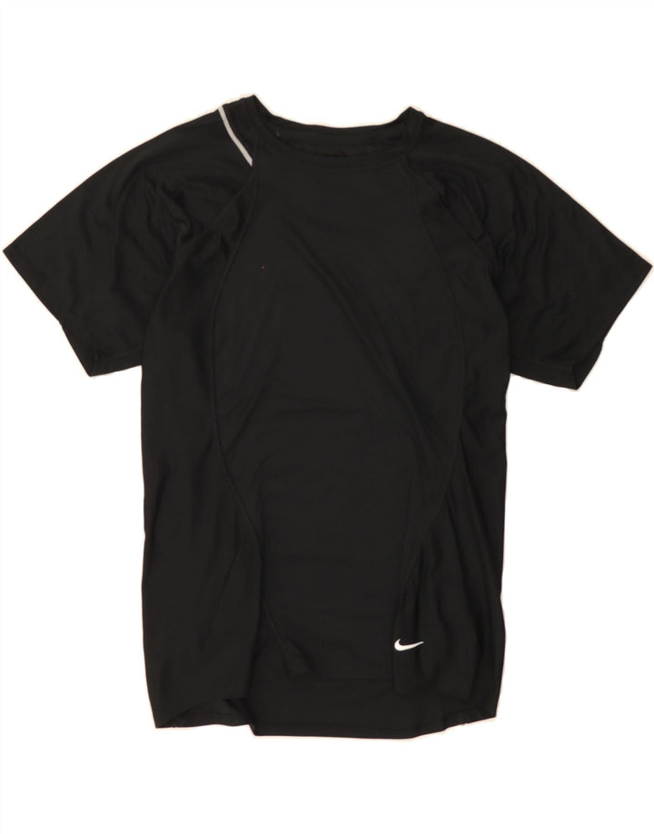 NIKE Womens T-Shirt Top US 8/10 Medium Black Polyester Vintage Nike and Second-Hand Nike from Messina Hembry 