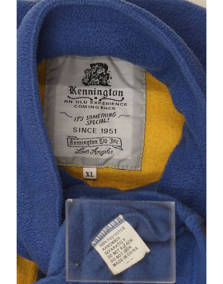 KENNINGTON Fleece Jumper med lynlås til mænd XL Blå Colourblock Polyester