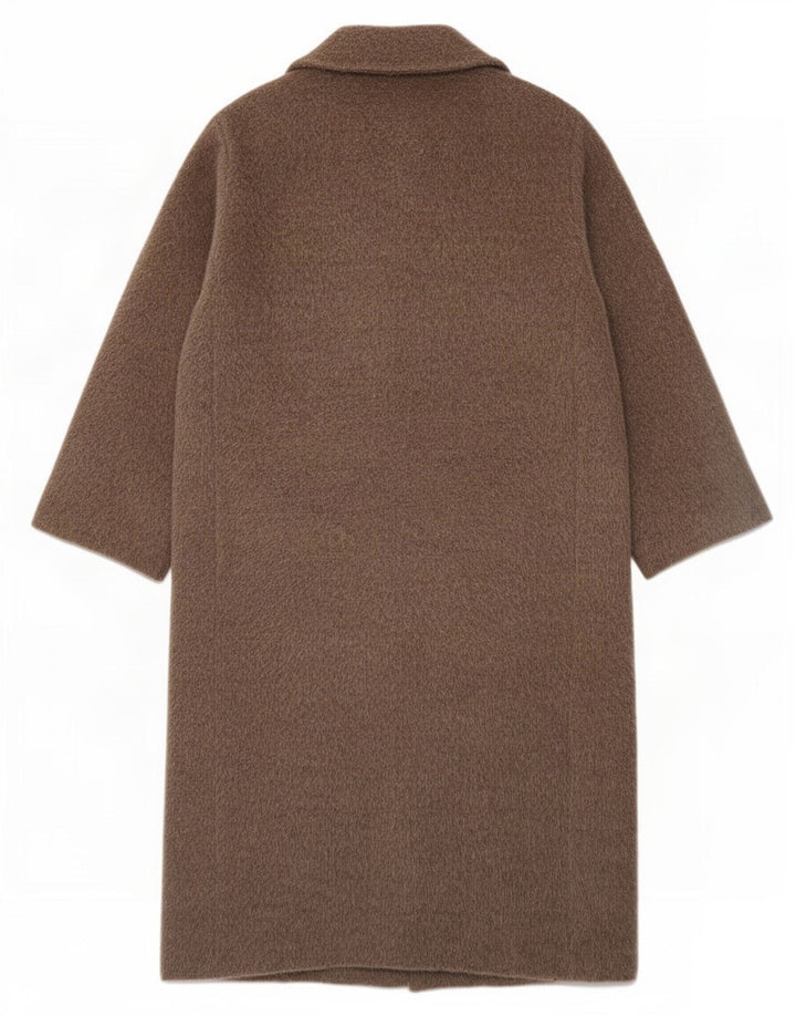 Marella Dame Oversized Overfrakke UK 10 Small Brown Virgin Wool
