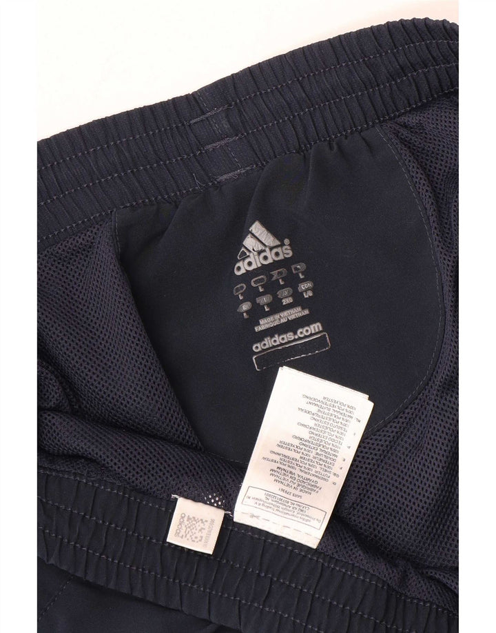 Adidas Herre Climalite Sportshorts Large Navy Blue Colourblock Polyester