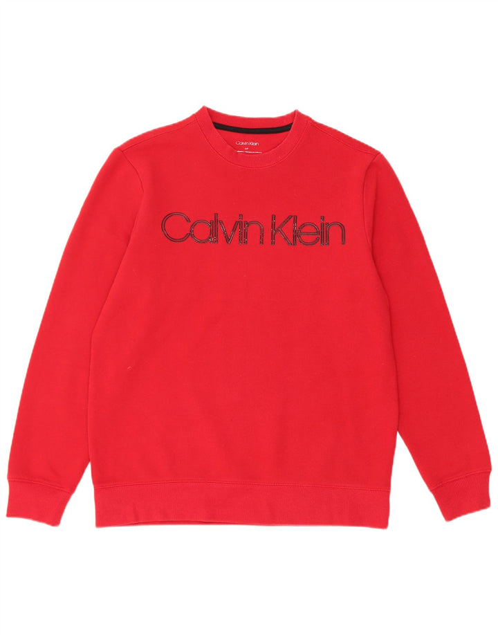 Calvin Klein Herre Grafisk Sweatshirt Jumper Lille Rød