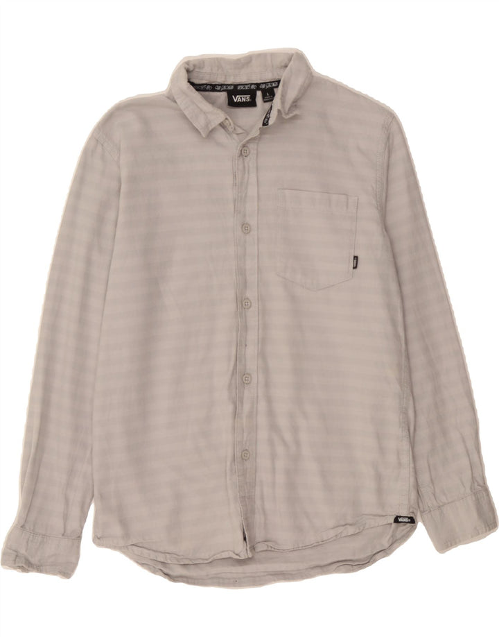 VANS Boys Shirt 12-13 Years Large Grey Cotton Vintage Vans and Second-Hand Vans from Messina Hembry 