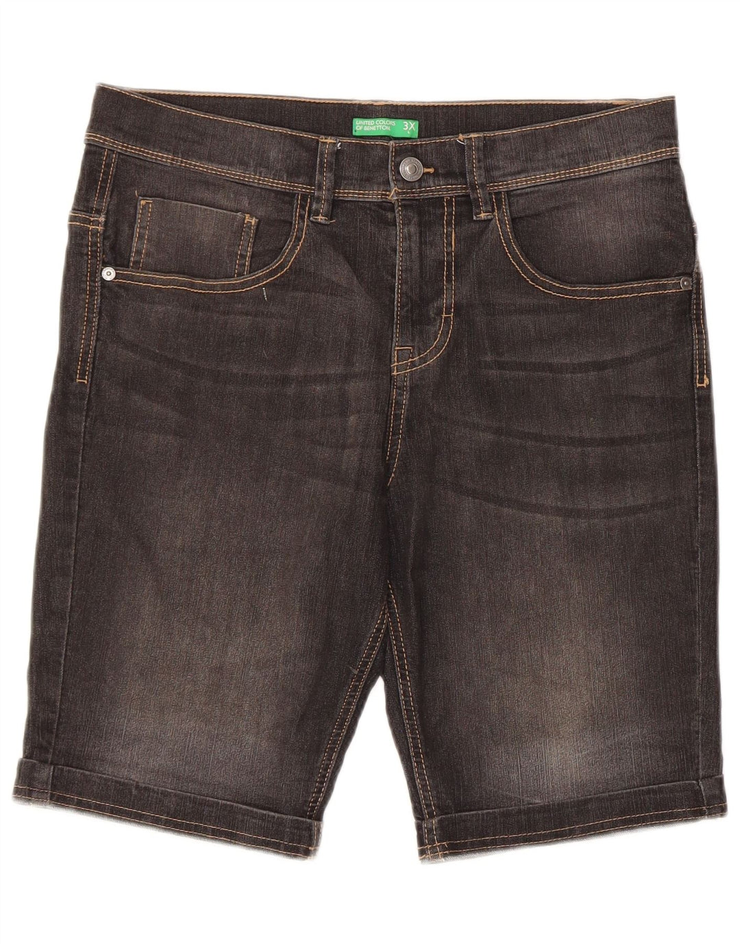 Benetton Herre Denim Shorts W32 Medium Sort