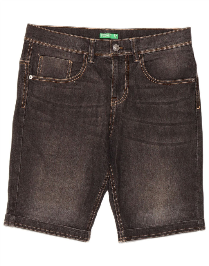 Benetton Herre Denim Shorts W32 Medium Sort