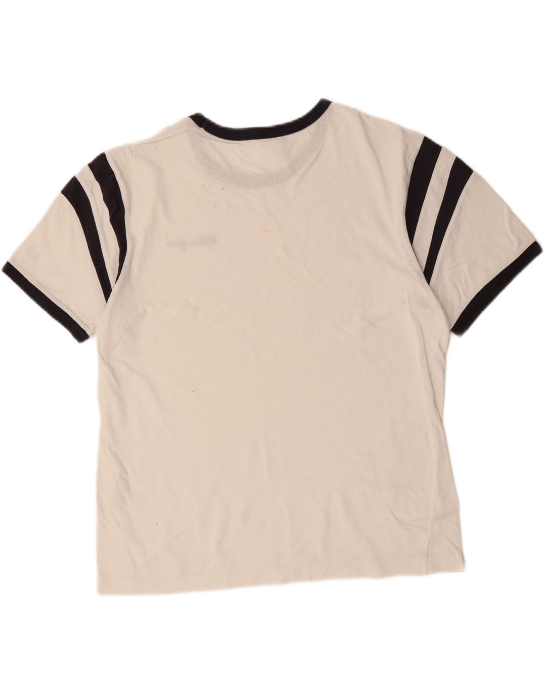 CHAMPION Herre T-Shirt Top Medium Hvid Colourblock Bomuld
