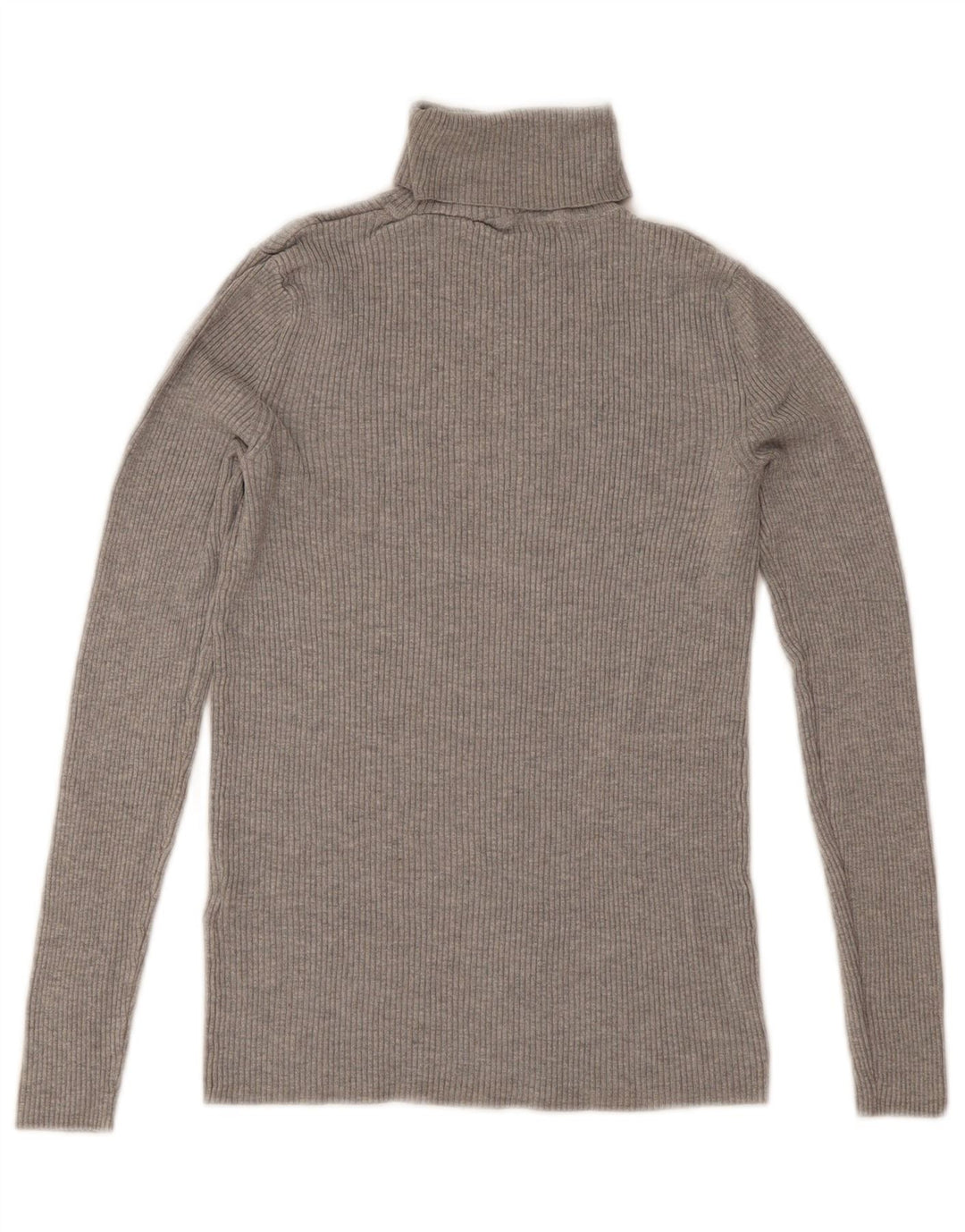 Marks & Spencer Dame Rullehals Sweater UK 8 Small Grey Viscose