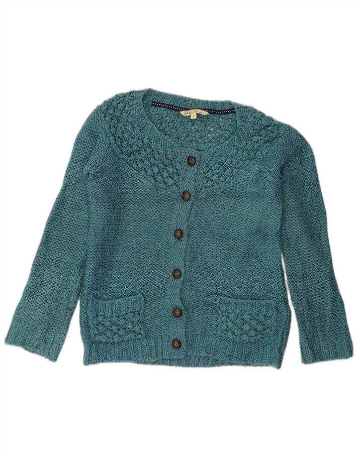 Fat Face Dame Cardigan Sweater UK 8 Small Blue Acryl