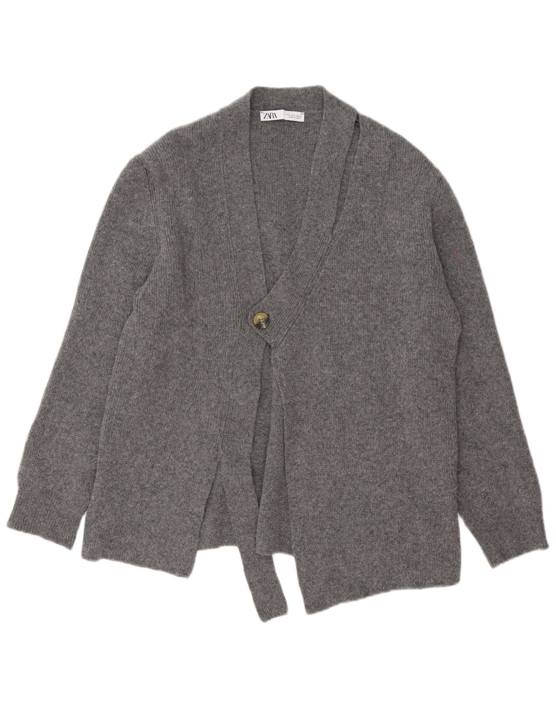 ZARA oversized cardigan sweater til kvinder UK 10 Small Grey Cashmere