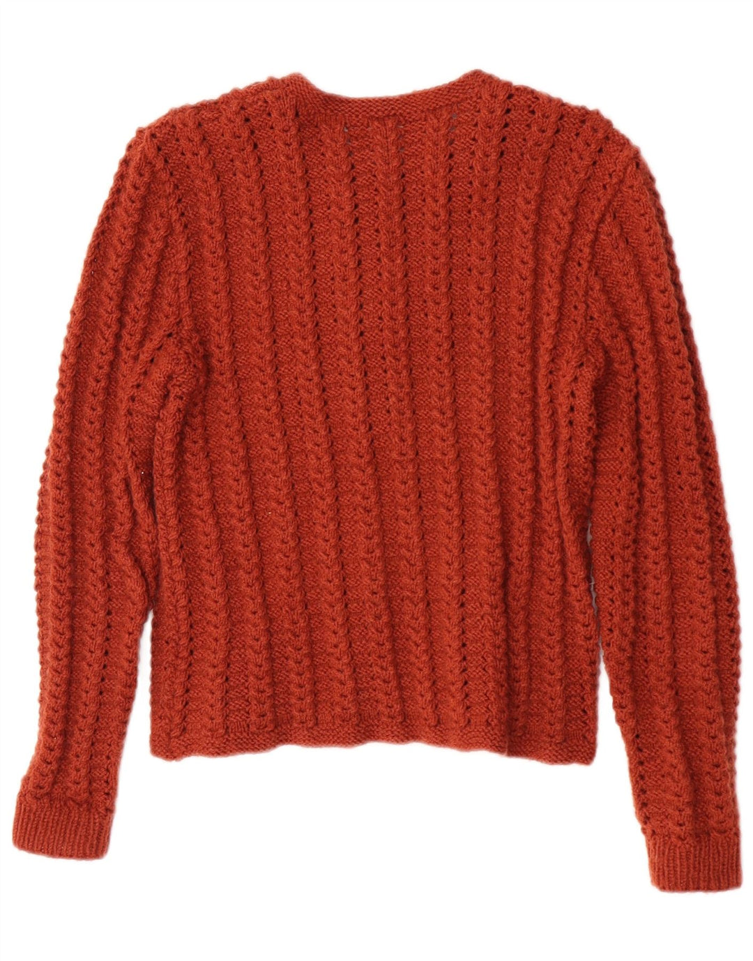 Vintage dame cardigan sweater UK 10 Small Orange