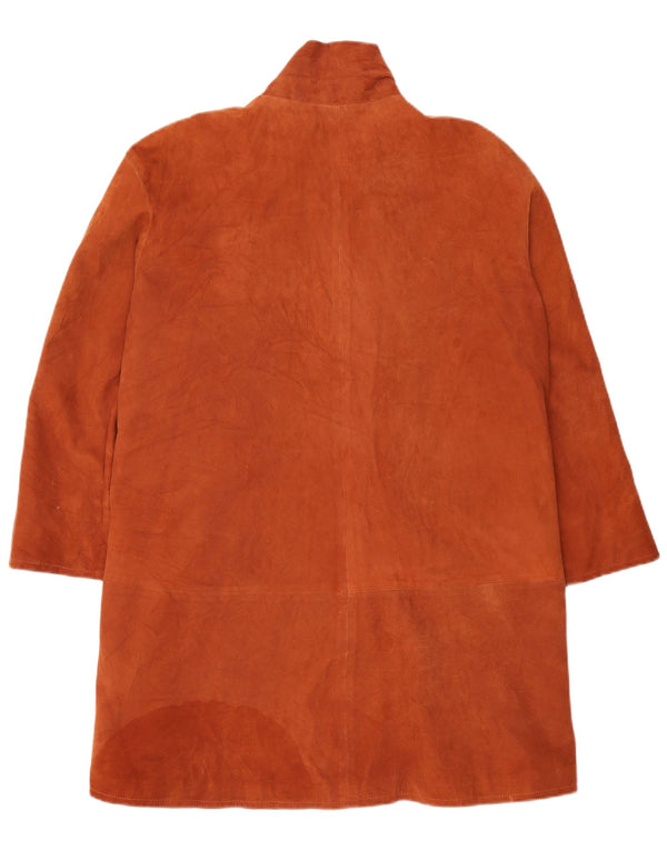 Vintage oversized ruskindsfrakke til kvinder IT 42 medium brunt læder