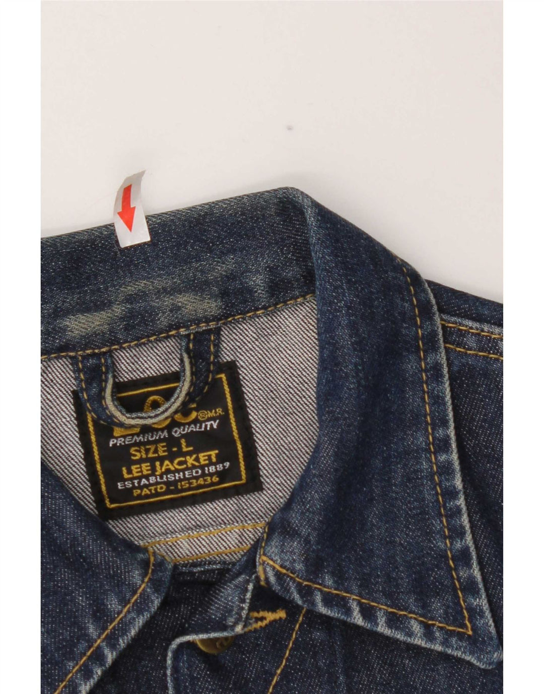 Lee Dame denimjakke UK 14 Stor Blå Bomuld