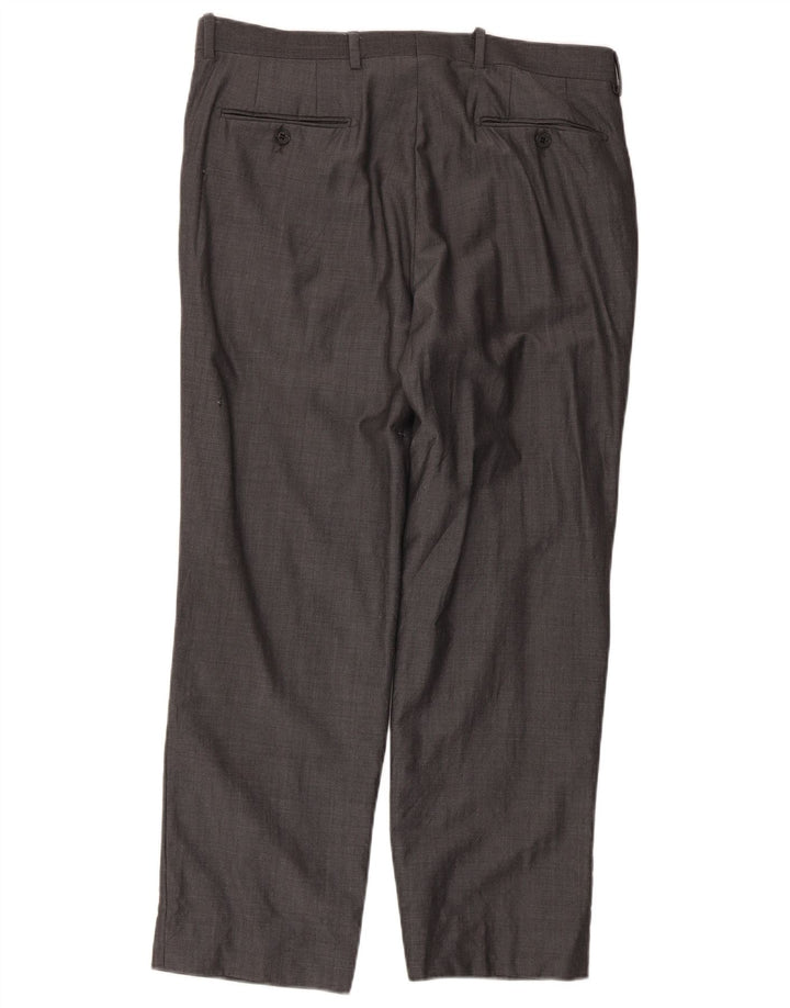 Marks & Spencer Herre Autograph Lige jakkesætsbukser W34 L29 Grå uld