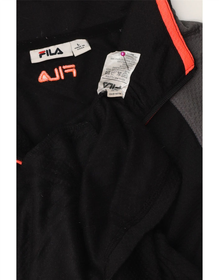 FILA Træningsdragt til mænd Topjakke Stor sort Colourblock Polyester