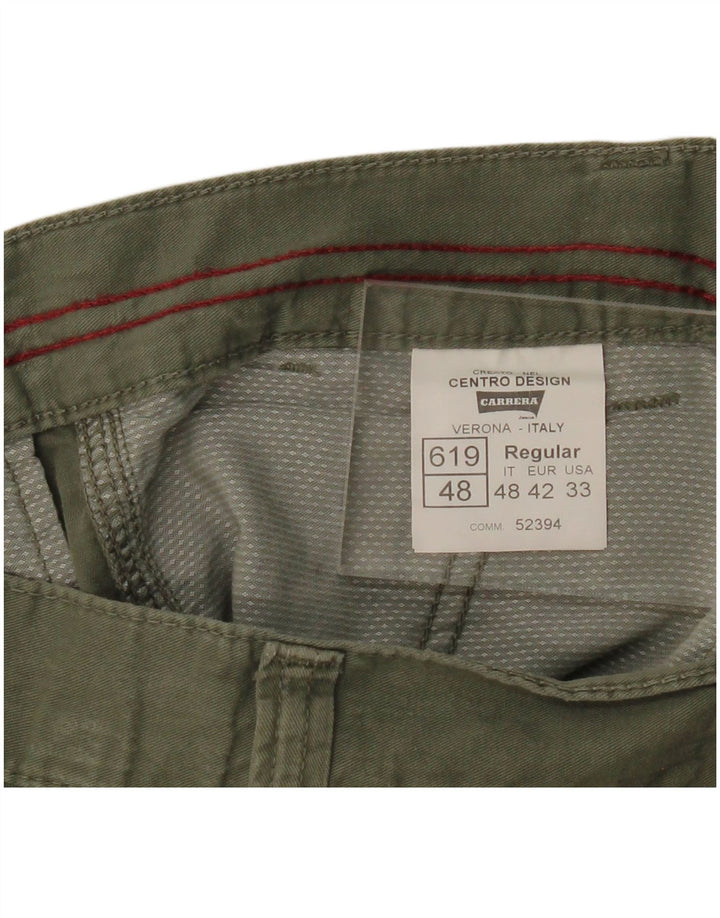 CARRERA Mens VERONA Regular Fit Cargo Trousers IT 46 Medium W33 L33 Khaki