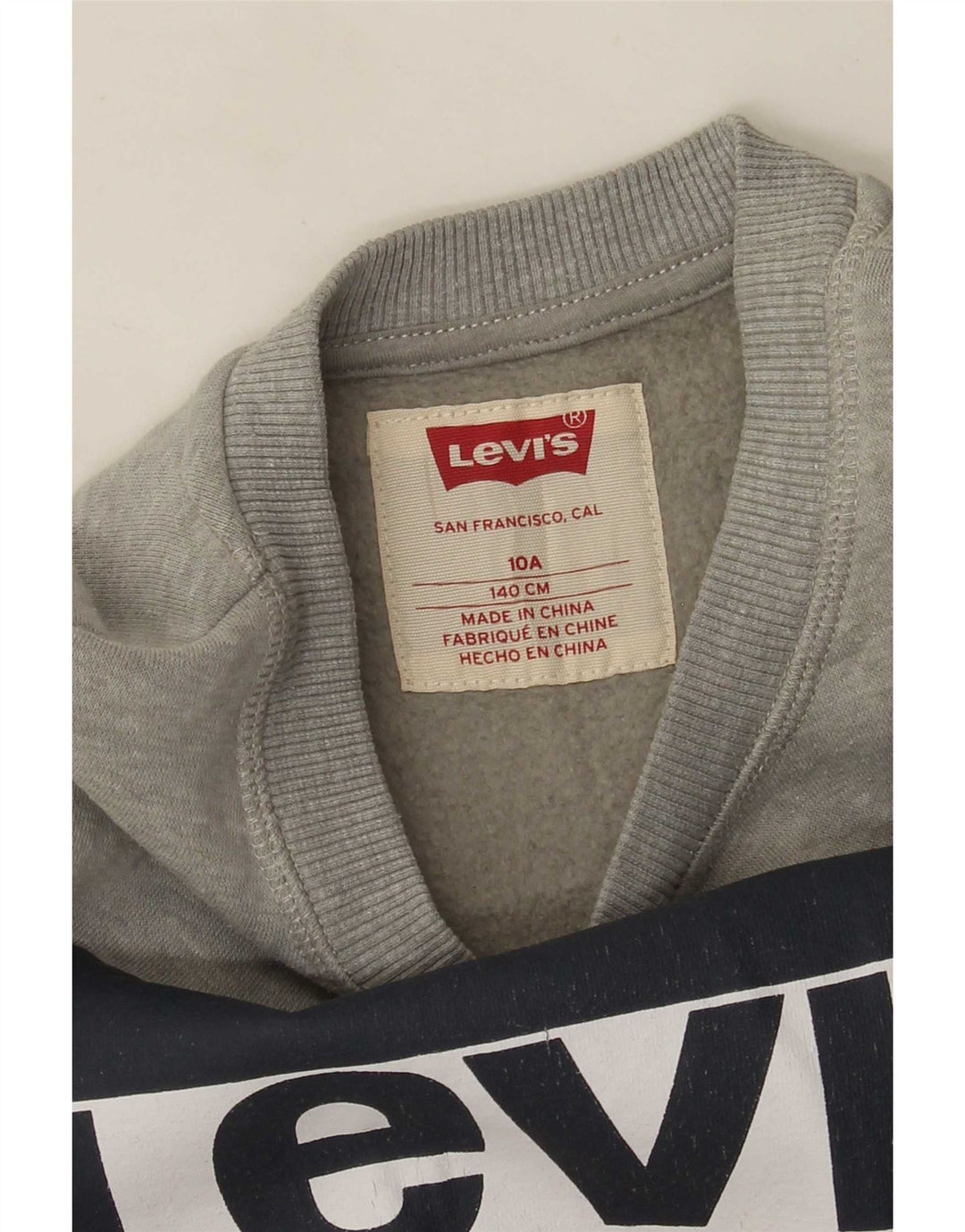 Levi's Boys Grafisk hættetrøjetrøje 9-10 år Grå Flecked