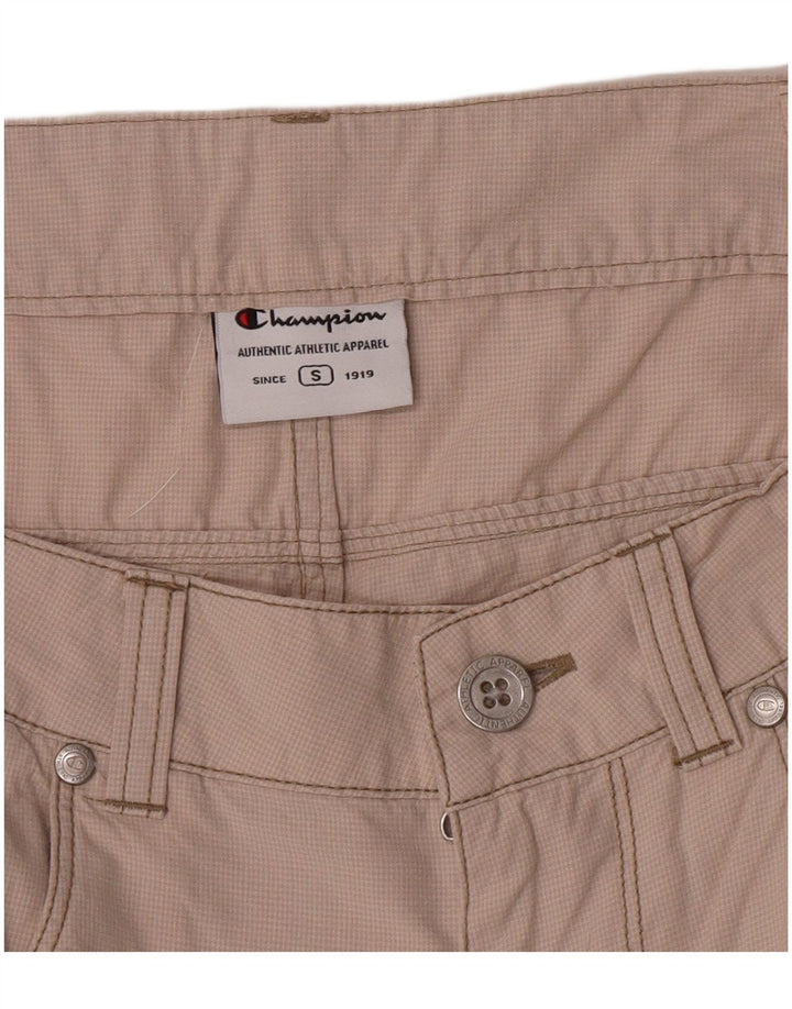 Champion Kvinder Casual Shorts Små W28 Beige Houndstooth