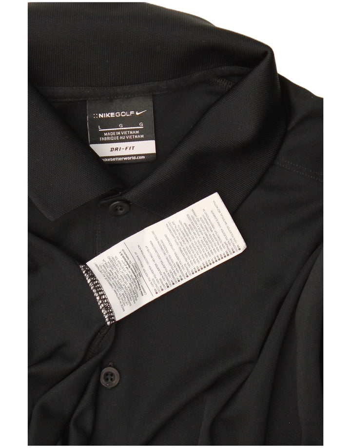 Nike Herre Dri Fit Polo Shirt Stor sort polyester