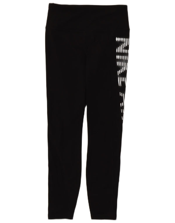 Nike Dame Dri Fit Grafiske Leggings UK 8 Lille Sort
