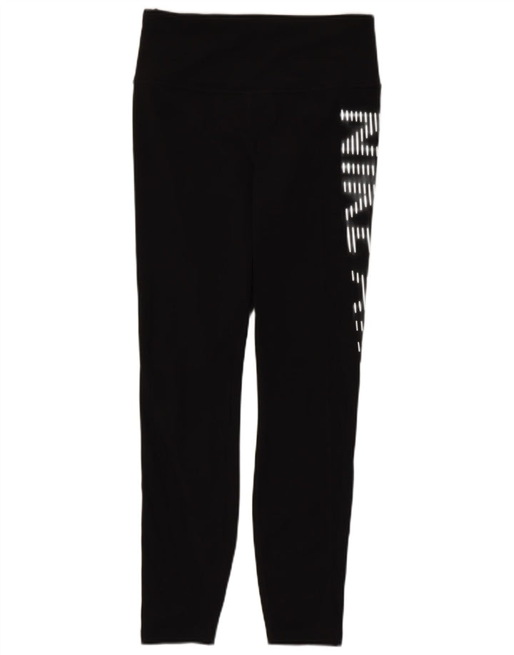 Nike Dame Dri Fit Grafiske Leggings UK 8 Lille Sort