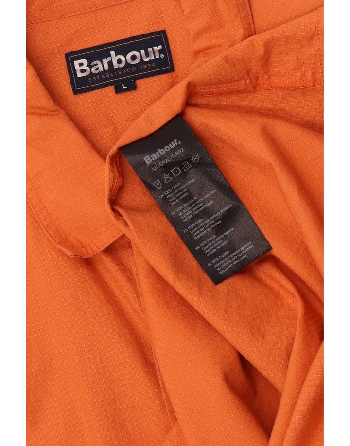 Barbour Herre Utility Jacket UK 40 Large Orange Cotton