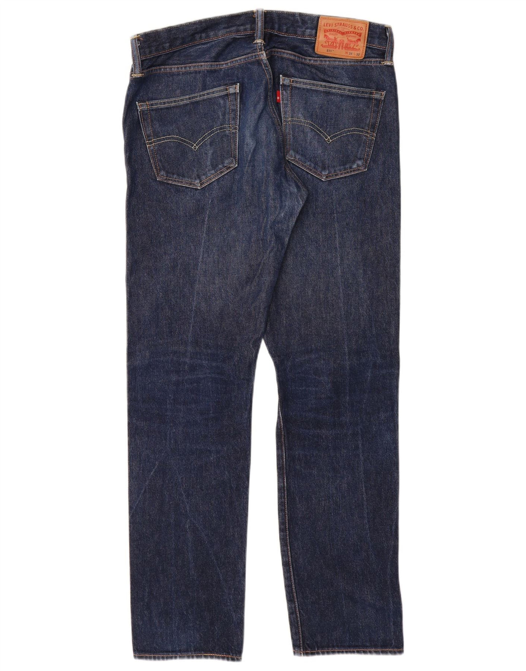 Levi's Herre 511 Slim Jeans W34 L32 Marineblå Bomuld