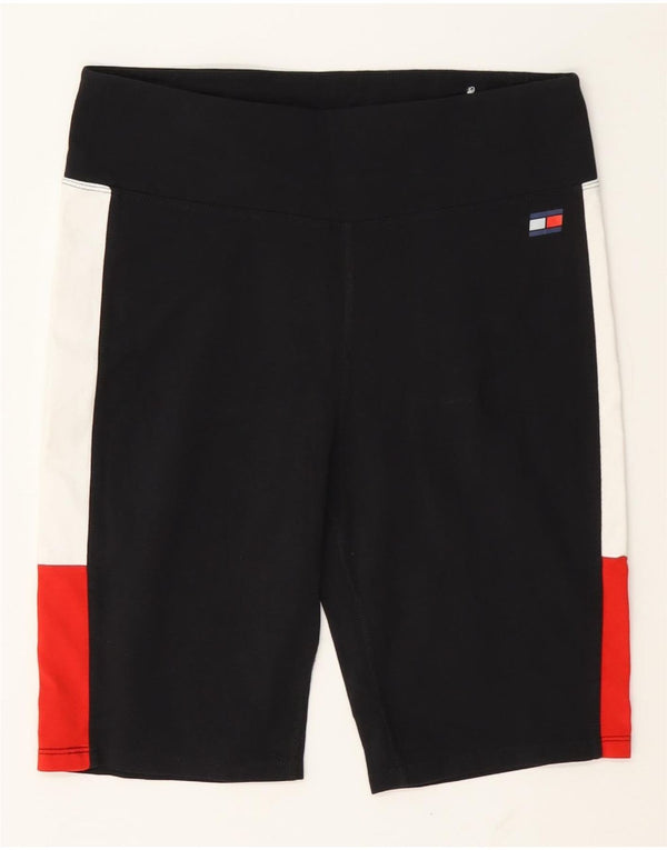 Tommy Hilfiger Sportsshorts til kvinder UK 12 Medium Sort Colourblock Bomuld