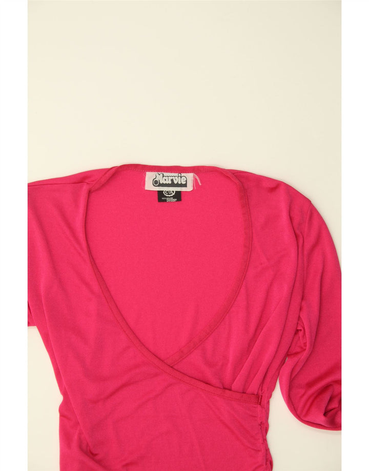 C&A Womens Top Long Sleeve UK 12 Medium Pink Nylon Vintage C&A and Second-Hand C&A from Messina Hembry 