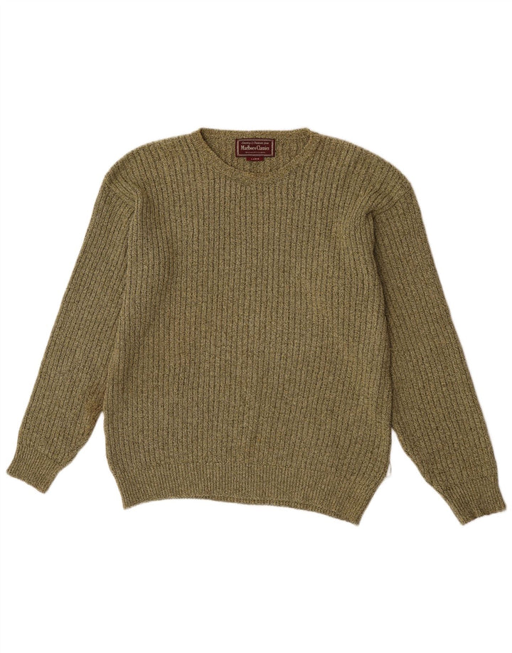 Marlboro Classics Herre Boat Neck Jumper Sweater Stor Grøn Bomuld