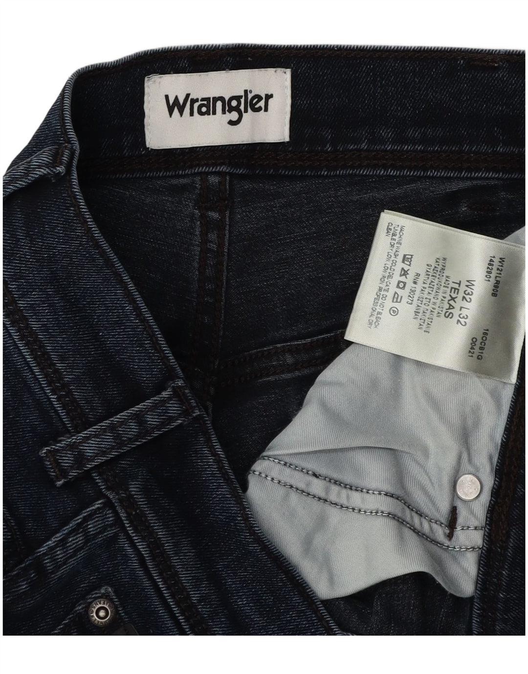 Wrangler Herre Texas Straight Jeans W32 L30 Marineblå Bomuld
