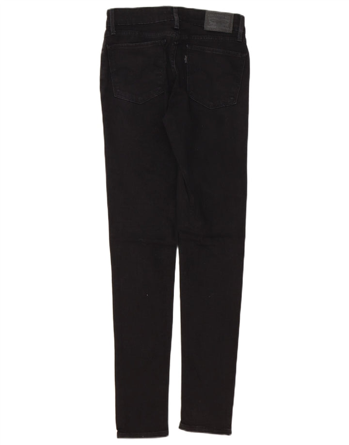 LEVI'S Womens 711 Skinny Jeans W25 L32 Black Cotton