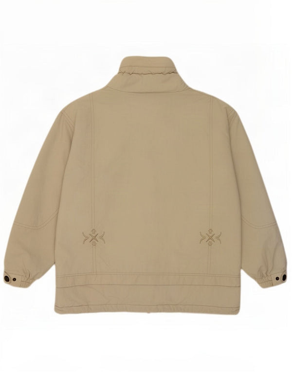 Logo Herre Grafisk Loose Fit Anorak Jacket UK 38 Medium Beige Polyamid