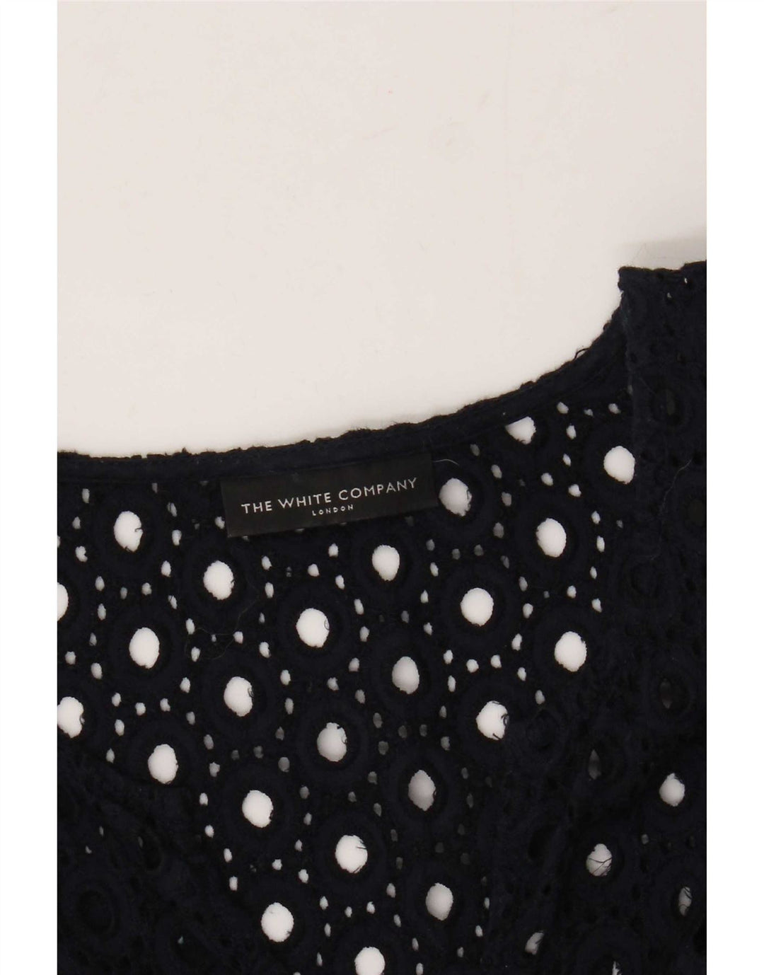 The White Company Dame Strand 3/4 ærmer Basic Dress UK 10 Small Navy Blue