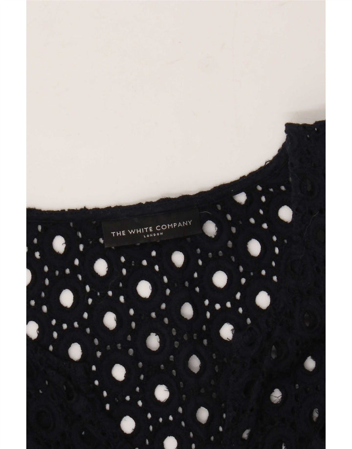The White Company Dame Strand 3/4 ærmer Basic Dress UK 10 Small Navy Blue