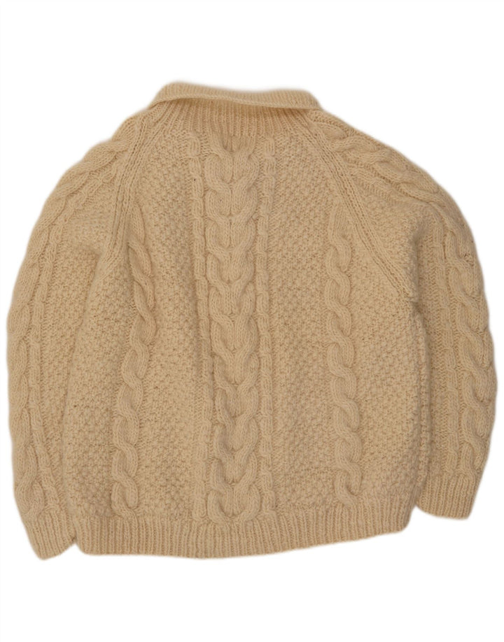 THC Herre Polo Neck Jumper Sweater XL Off White Uld