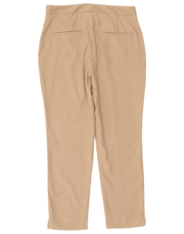 Zara Lige jakkesæt bukser til kvinder EU 38 Small W28 L27 Beige Polyester