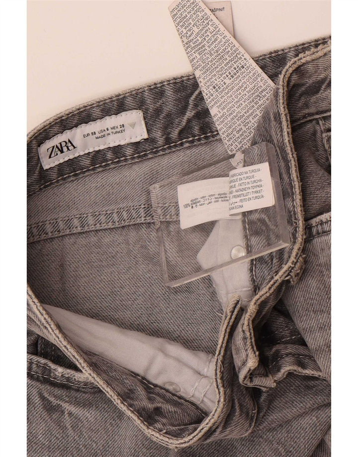 Zara Dame Straight Jeans EU 38 Small W28 L34 Grå Bomuld