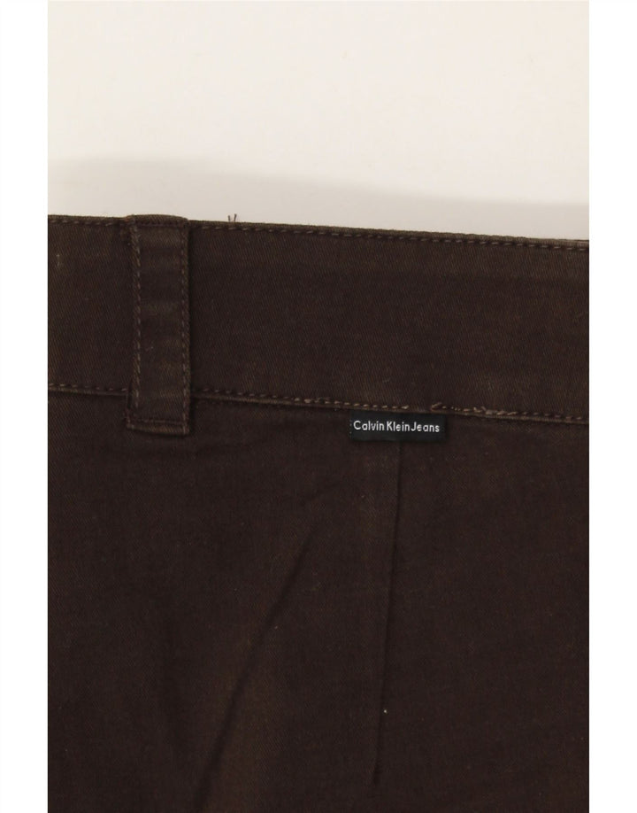CALVIN KLEIN Womens Straight Casual Trousers W30 L29 Brown Vintage Calvin Klein and Second-Hand Calvin Klein from Messina Hembry 