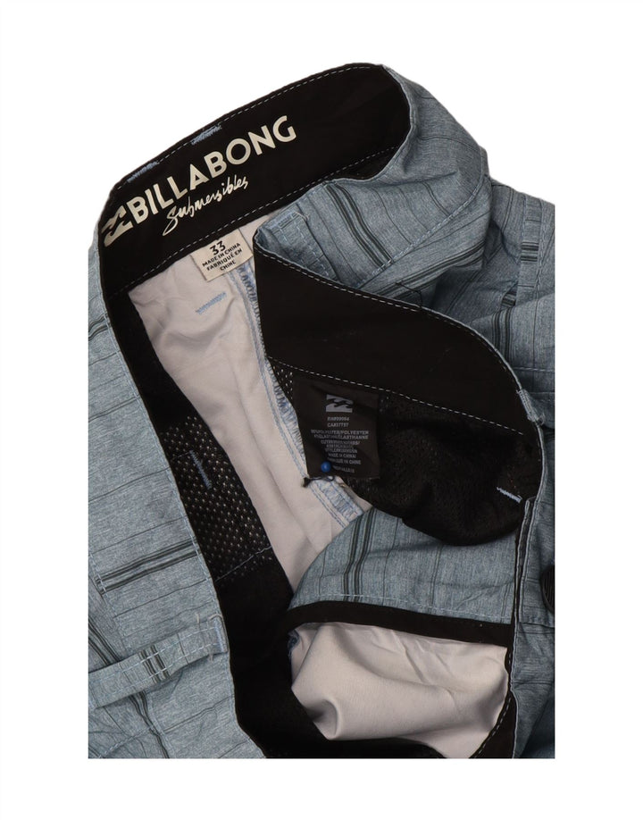 Billabong Herre Chino Shorts W33 Mellemblå stribet polyester