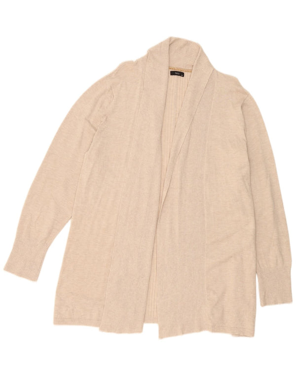 M&Co Dame Longline Open Cardigan Sweater UK 20 2XL Beige Viscose