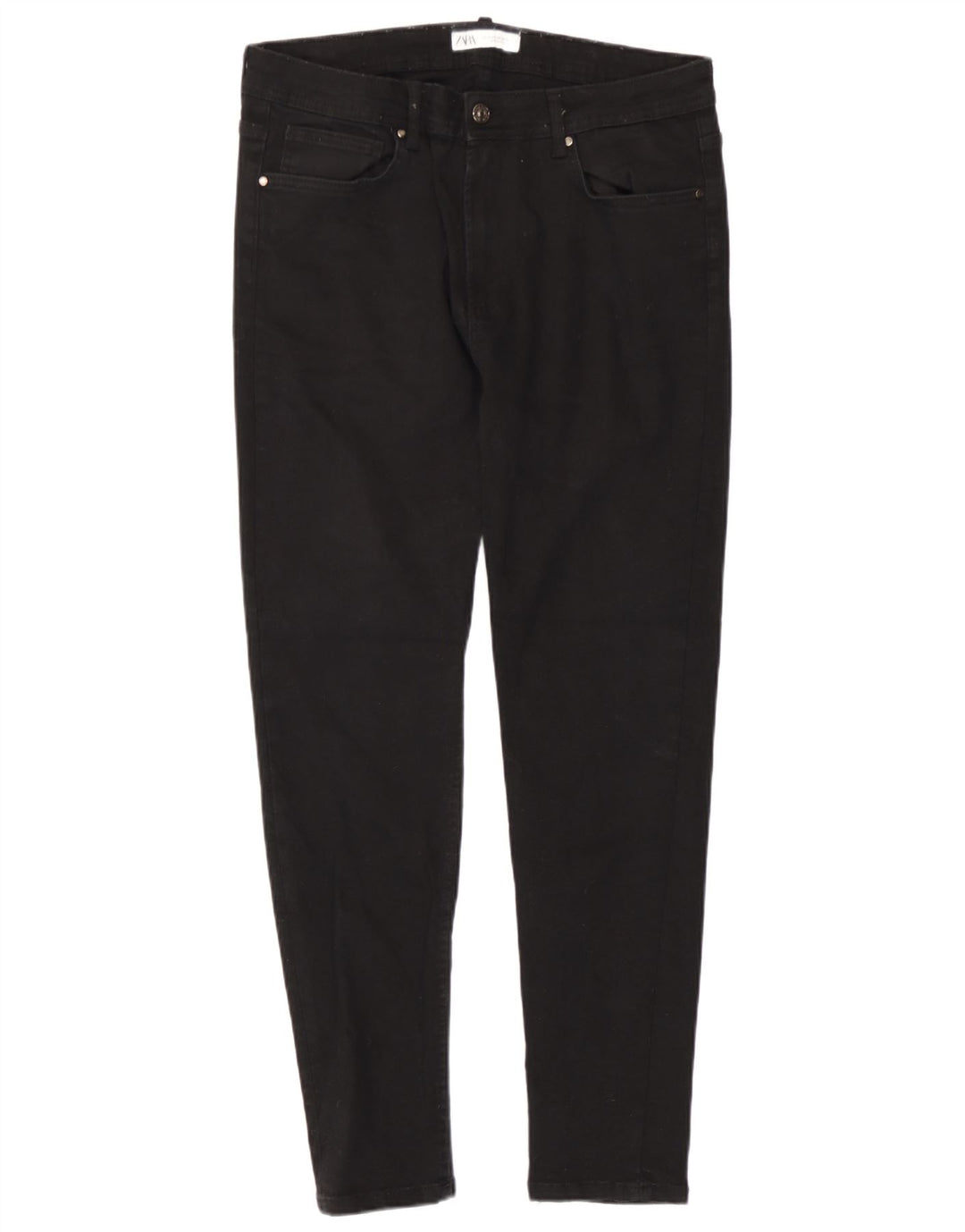 Zara Herre Slim Jeans W34 L27 Sort Bomuld