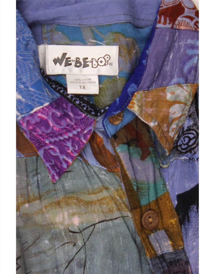 We Be Bop Kvinder Oversized Skjortekjole UK 18 XL Flerfarvet Patchwork