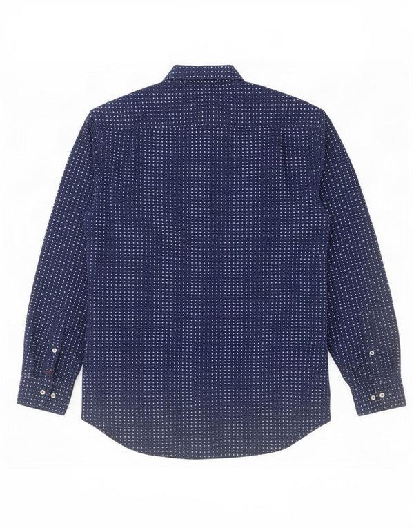 Tommy Hilfiger Herreskjorte Medium Marineblå Geometrisk Bomuld