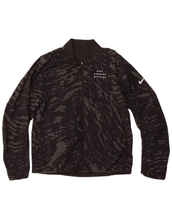 NIKE Herre Therma-Fit Vendbar træningsdragt Topjakke Medium Sort Stribet