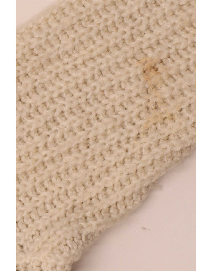 Zara Dame Oversized Open Cardigan Sweater UK 14 Medium Beige Akryl