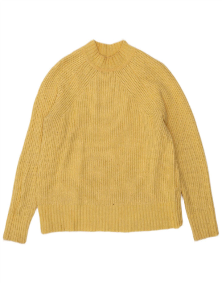 Marks & Spencer Dame Turtle Neck Jumper Sweater UK 10 Small Yellow