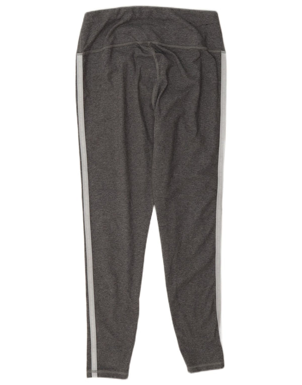 Under Armour Womens Crop Leggings UK 14 Medium Grey Colourblock Cotton