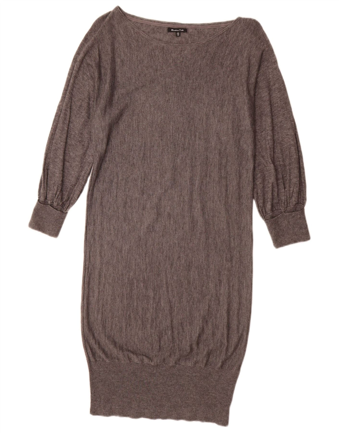 Massimo Dutti Dame Jumper Kjole UK 10 Lille Grå Uld