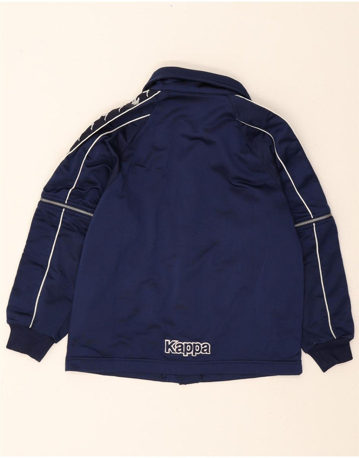 KAPPA Boys Graphic Tracksuit Top Jacket 11-12 Years Large Navy Blue Vintage Kappa and Second-Hand Kappa from Messina Hembry 